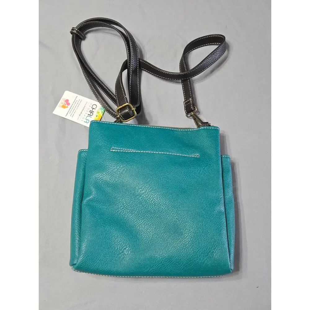 CHALA Monarch Butterfly Turquoise Crossbody Bag RFID Vegan Leather